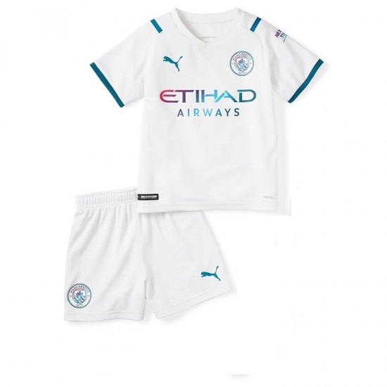 Camisola Manchester City Criança Equipamento Segundo 2021-2022 Manga Curta